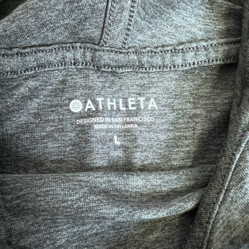 Athleta Uptempo Flora Mauve/Shale & Charcoal Hoodie Top - Picture 3 of 14
